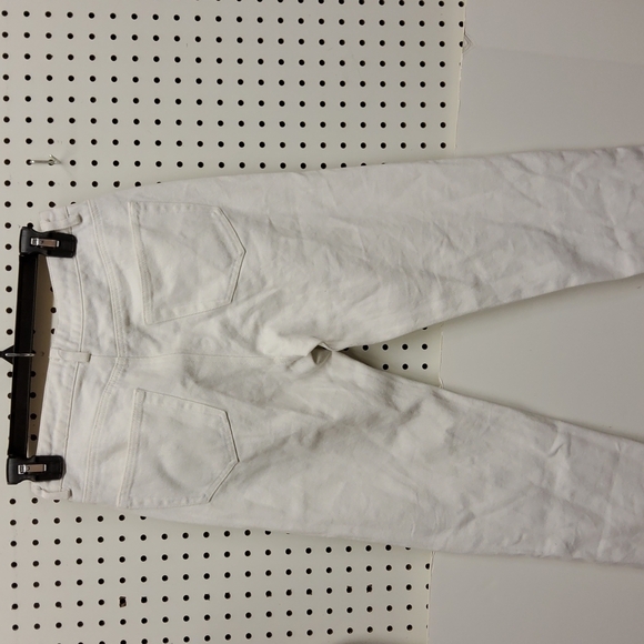 ADIKA jeans white with black flames accents lower legs. NWOT size small - Picture 4 of 5